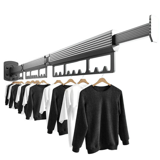 Tendedero de Ropa de Aluminio Plegable para Pared - Ideal para Balcón, Baño, Cocina