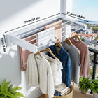 Tendedero Retráctil de Pared 60lb - Perchero Plegable para Toallas de Aluminio Resistente