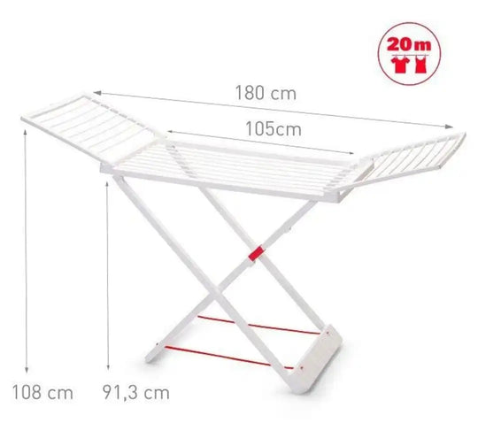 Tendedero plegable NAKLOE con ropa colgada