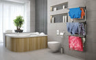 Tendedero plegable con ropa seca