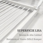 Detalle de la resistencia al viento del tendedero