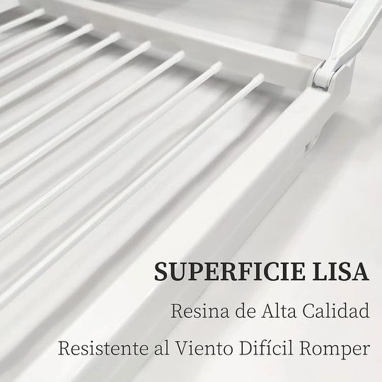 Detalle de la resistencia al viento del tendedero