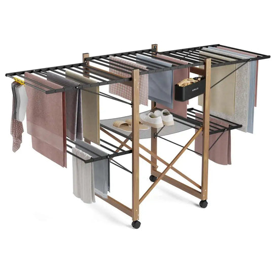 Tendedero plegable Newlux con alas XXL vista lateral