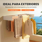 Tendedero con ropa colgada