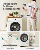 Altura ajustable del tendedero con botones laterales