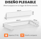 Tendedero plegable aluminio vista lateral