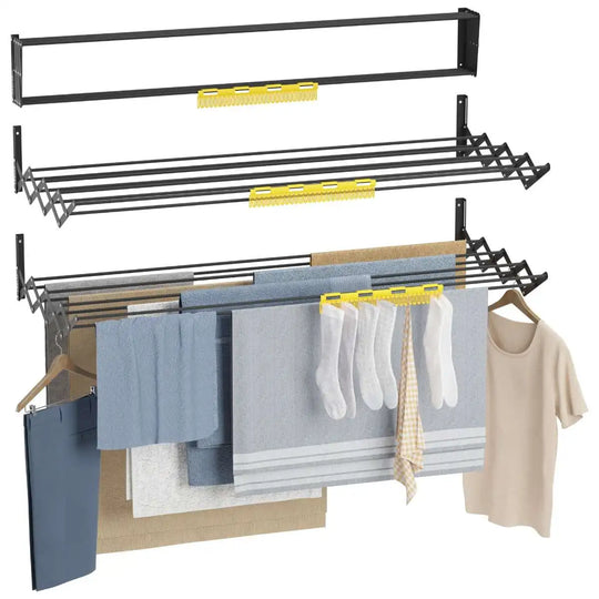 Newlux tendedero de pared plegable V120 vista lateral