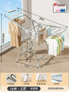 Tendedero de Ropa Plegable de Acero Inoxidable Multifuncional para Balcón