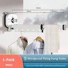 Tendedero de Ropa Plegable y Retráctil de Pared, Ahorra Espacio