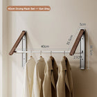 Tendedero de Ropa Plegable para Ventana y Balcón, Extensible e Invisible, Colgador de Pared Sin Taladro