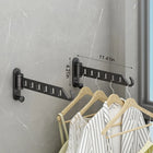 Tendedero de Ropa Retráctil de Pared 6 Agujeros, Plegable con Brazo Giratorio