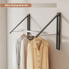 Tendedero de Ropa Plegable para Ventana y Balcón, Extensible e Invisible, Colgador de Pared Sin Taladro