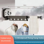 Tendedero de Ropa Retráctil con Ventosa Sin Perforaciones de Aleación de Aluminio Plegable Portátil para Viaje y Hogar