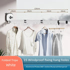Tendedero de Ropa Retráctil con Ventosa Sin Perforaciones de Aleación de Aluminio Plegable Portátil para Viaje y Hogar