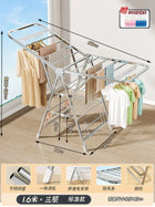 Tendedero de Ropa Plegable de Acero Inoxidable Multifuncional para Balcón