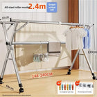 Tendedero de Ropa Retráctil y Plegable para Balcón de Acero Inoxidable