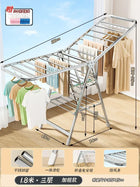 Tendedero de Ropa Plegable de Acero Inoxidable Multifuncional para Balcón
