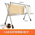 Tendedero de Ropa Plegable Telescópico para Interior y Exterior, Vertical Móvil para Edredones y Colgadores, Forma X
