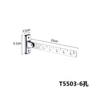 Tendedero de Ropa Retráctil Plegable de Aluminio, Montaje en Pared, Ahorro de Espacio para Interior y Exterior