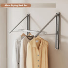 Tendedero de Ropa Plegable para Ventana y Balcón, Extensible e Invisible, Colgador de Pared Sin Taladro