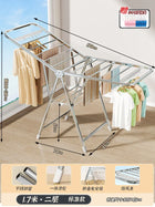 Tendedero de Ropa Plegable de Acero Inoxidable Multifuncional para Balcón