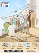 Tendedero de Ropa Plegable de Acero Inoxidable Multifuncional para Balcón