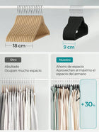 Ahorro de espacio con perchas delgadas SONGMICS
