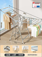 Tendedero de Ropa Plegable de Acero Inoxidable Multifuncional para Balcón