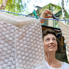 Cuerda de secado con ropa tendida al aire libre