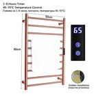 Toallero Eléctrico Calefactor de Acero Inoxidable - Oro/Rose Gold - Cable Oculto o Expuesto