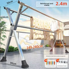 Tendedero de Ropa Retráctil y Plegable para Balcón Interior, Acero Inoxidable