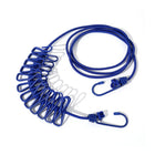 Tendedero de ropa portátil retráctil con 12 pinzas, cuerda de secado antiviento para viajes, interior y exterior