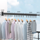 Tendedero de Ropa Retráctil Plegable de Aluminio, Montaje en Pared, Ahorro de Espacio para Interior y Exterior