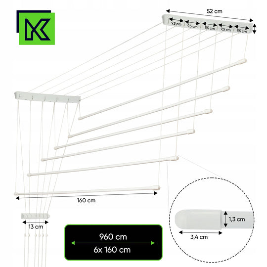 Material resistente y duradero del tendedero KADAX