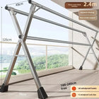 Tendedero de Ropa Retráctil y Plegable para Balcón de Acero Inoxidable