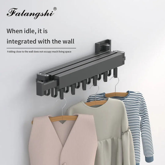 Colgador de ropa plegable detalle estructura aluminio