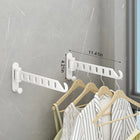 Tendedero de Ropa Retráctil de Pared 6 Agujeros, Plegable con Brazo Giratorio