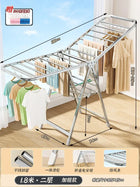 Tendedero de Ropa Plegable de Acero Inoxidable Multifuncional para Balcón