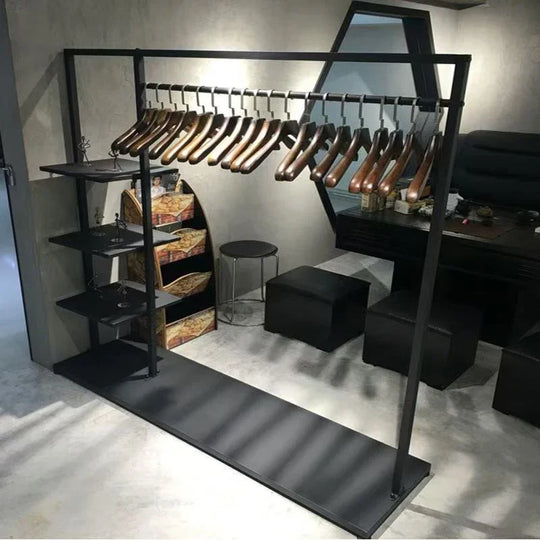 Tendedero plegable con estante organizador