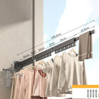 Tendedero de Ropa Plegable de Aluminio, Secador de Pared Plegable, Ahorrador de Espacio