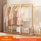 Funda Transparente para Perchero de Ropa, Cubierta Antipolvo de PEVA con Cremallera, Impermeable Protector de Ropa