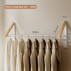 Tendedero de Ropa Plegable para Ventana y Balcón, Extensible e Invisible, Colgador de Pared Sin Taladro