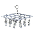 Tendedero de Ropa de Acero Inoxidable con Pinzas Antideslizantes 18/24 Clips Ahorro de Espacio