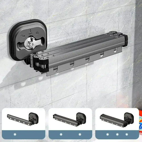 Tendedero invisible para balcón vista cercana