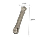 Cuerda de ropa portátil de acero recubierto de PVC de 10/20/30/50 m para viajes, camping, jardinería y secado al aire libre