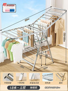Tendedero de Ropa Plegable de Acero Inoxidable Multifuncional para Balcón