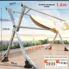 Tendedero de Ropa Retráctil y Plegable para Balcón de Acero Inoxidable