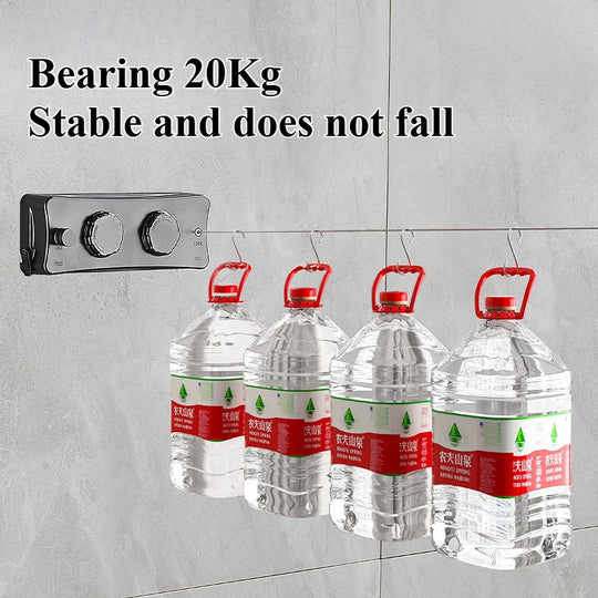Tendedero de pared extendido con doble cable
