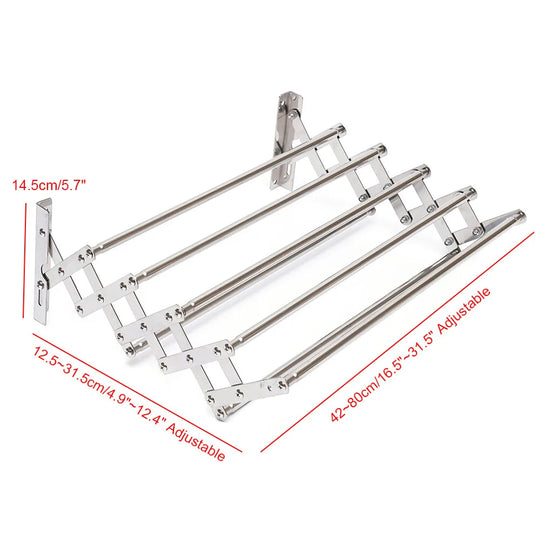 Colgador de ropa plegable montado en pared