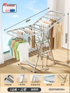 Tendedero de Ropa Plegable de Acero Inoxidable Multifuncional para Balcón